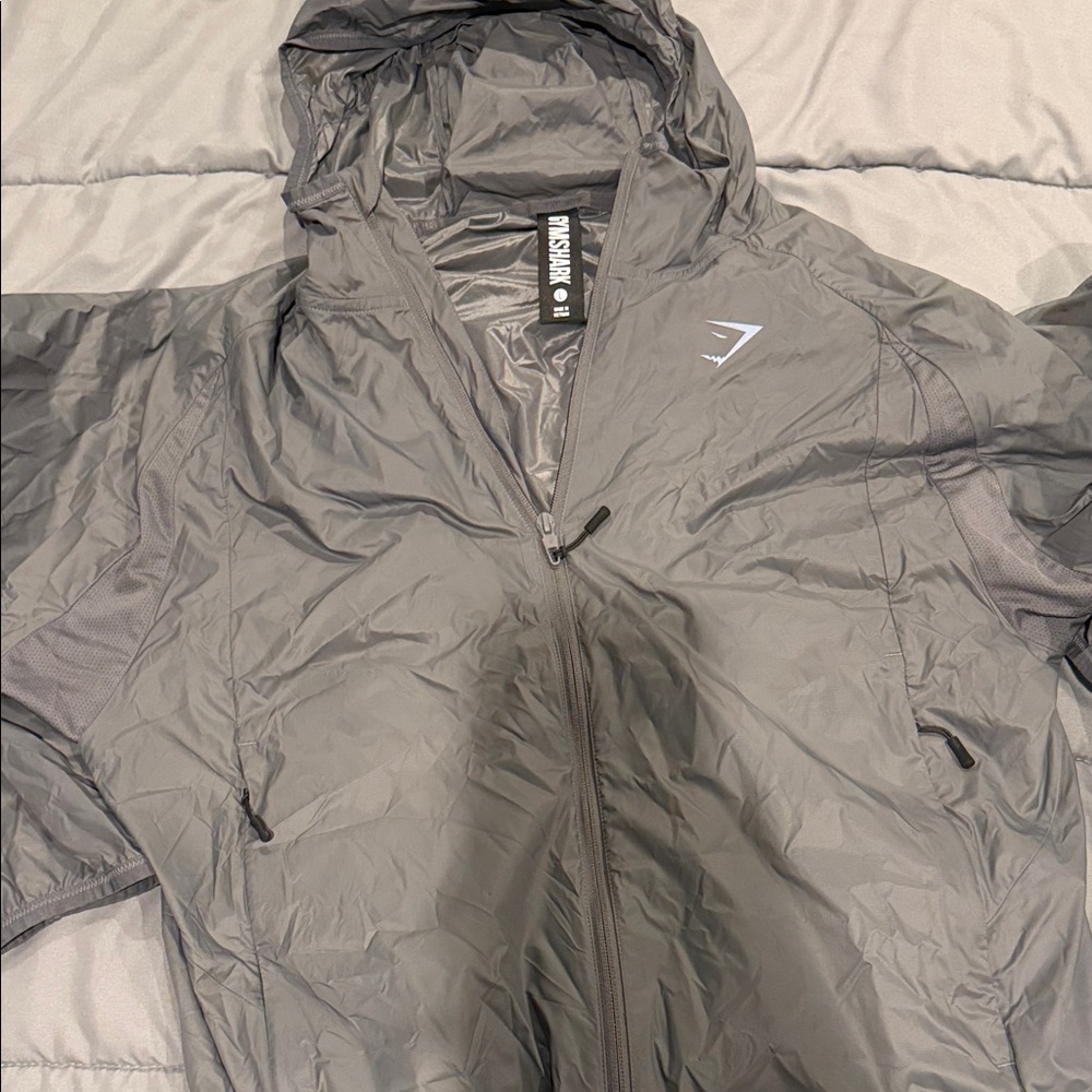 Gymshark Men's Windbreaker Jacket - Gray